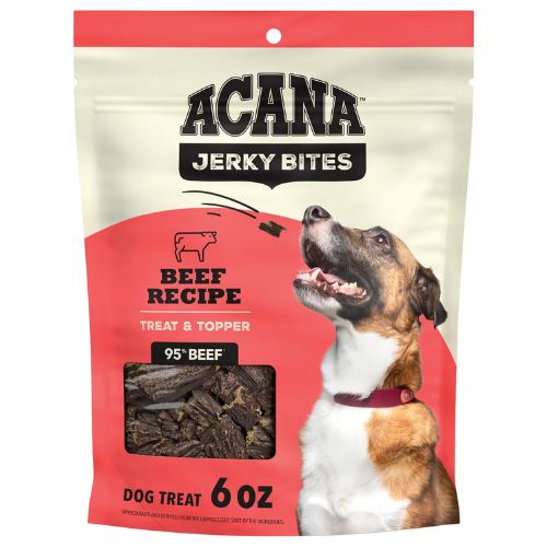 ACANA Jerky Bites Red Meat Flavor Grain-Free High-Protein Dog Treats, 6-oz bag