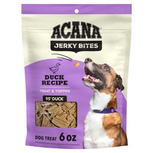 ACANA Jerky Bites Duck Flavor Grain-Free High-Protein Dog Treats, 6-oz bag
