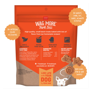 Cloud Star Wag More Bark Less Grain-Free Soft & Chewy with Peanut Butter & Apples Dog Treats 5 oz