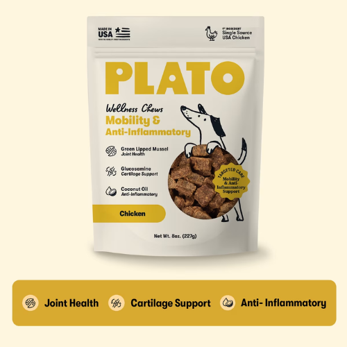 Plato Mobility & Anti-Inflammatory Jerky Supplement for Dogs