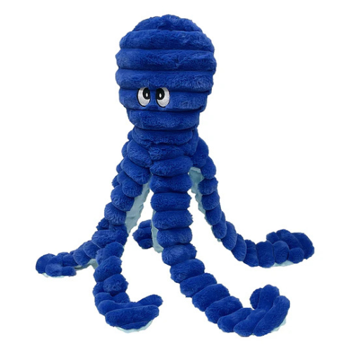 Petlou King Octopus Dog Toy, Navy Blue, 26"