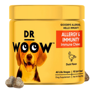 DR WOOW Duck Flavor Soft Chew Immune & Allergy Supplement for Dogs, 90 Count