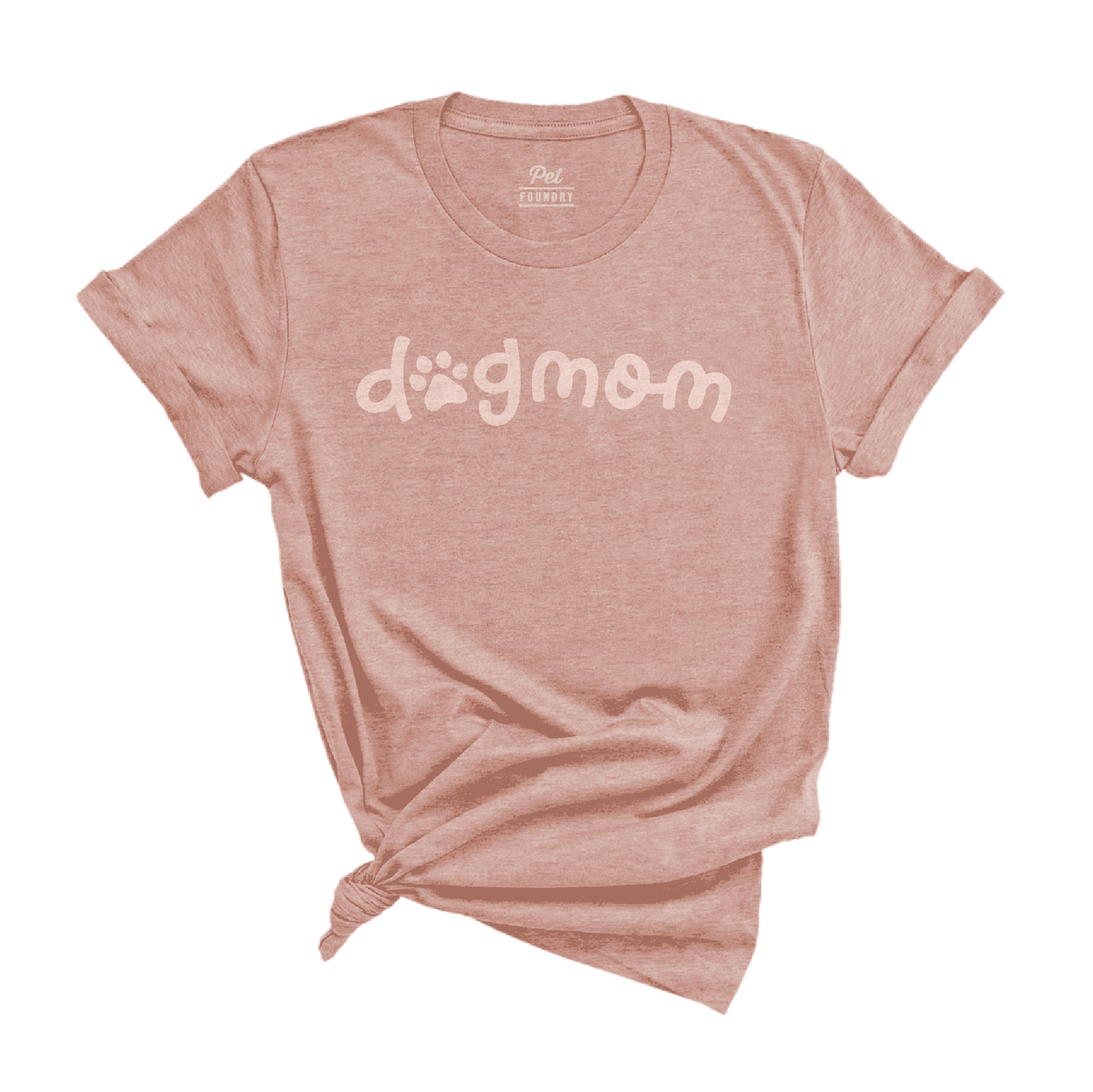 The Pet Foundry D*g Mom Short Sleeve Tee  Prism Peach