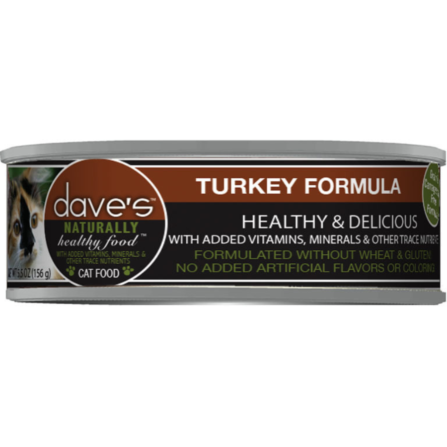 Dave's Pet Food Naturally Healthy Grain-Free Turkey Formula Canned Cat Food - Mutts & Co.