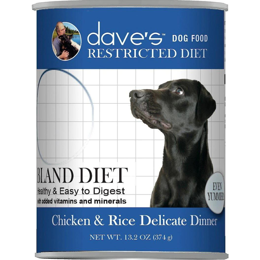 Dave's Pet Food Restricted Diet Chicken & Rice Delicate Dinner Canned Dog Food, 13-oz