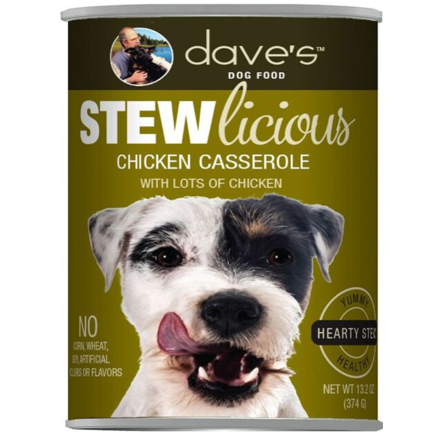Dave's Pet Food Stewlicious Chicken Casserole Canned Dog Food, 13.2-oz