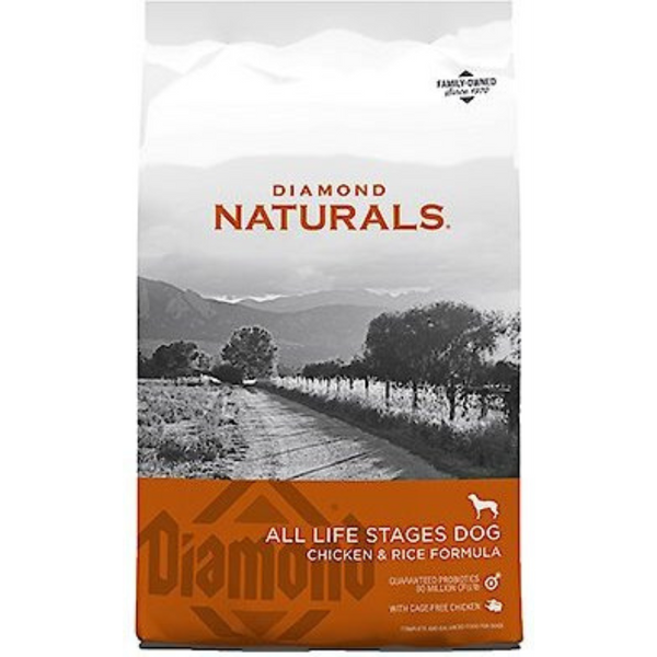 Diamond Naturals Chicken & Rice Dog Food, 40 lbs