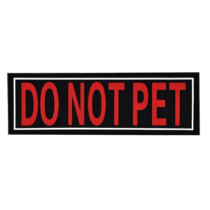 Dogline Removeable 3D Patches - Set of 2 "Do Not Pet"