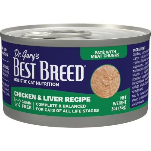 Dr. Gary's Best Breed Chicken & Liver Grain-Free Pate Wet Cat Food