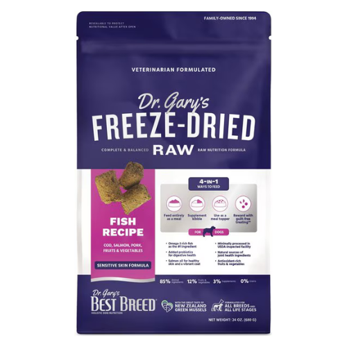 Dr. Gary's Best Breed Fish Recipe High-Protein Adult Raw Freeze-Dried Dog Food