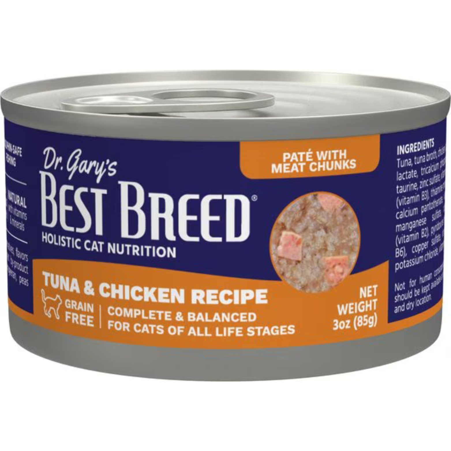 Dr. Gary's Best Breed Tuna & Chicken Grain-Free Pate Wet Cat Food