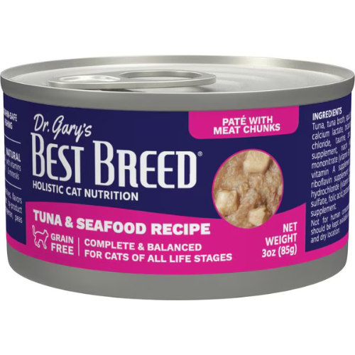 Dr. Gary's Best Breed Tuna & Seafood Grain-Free Pate Wet Cat Food