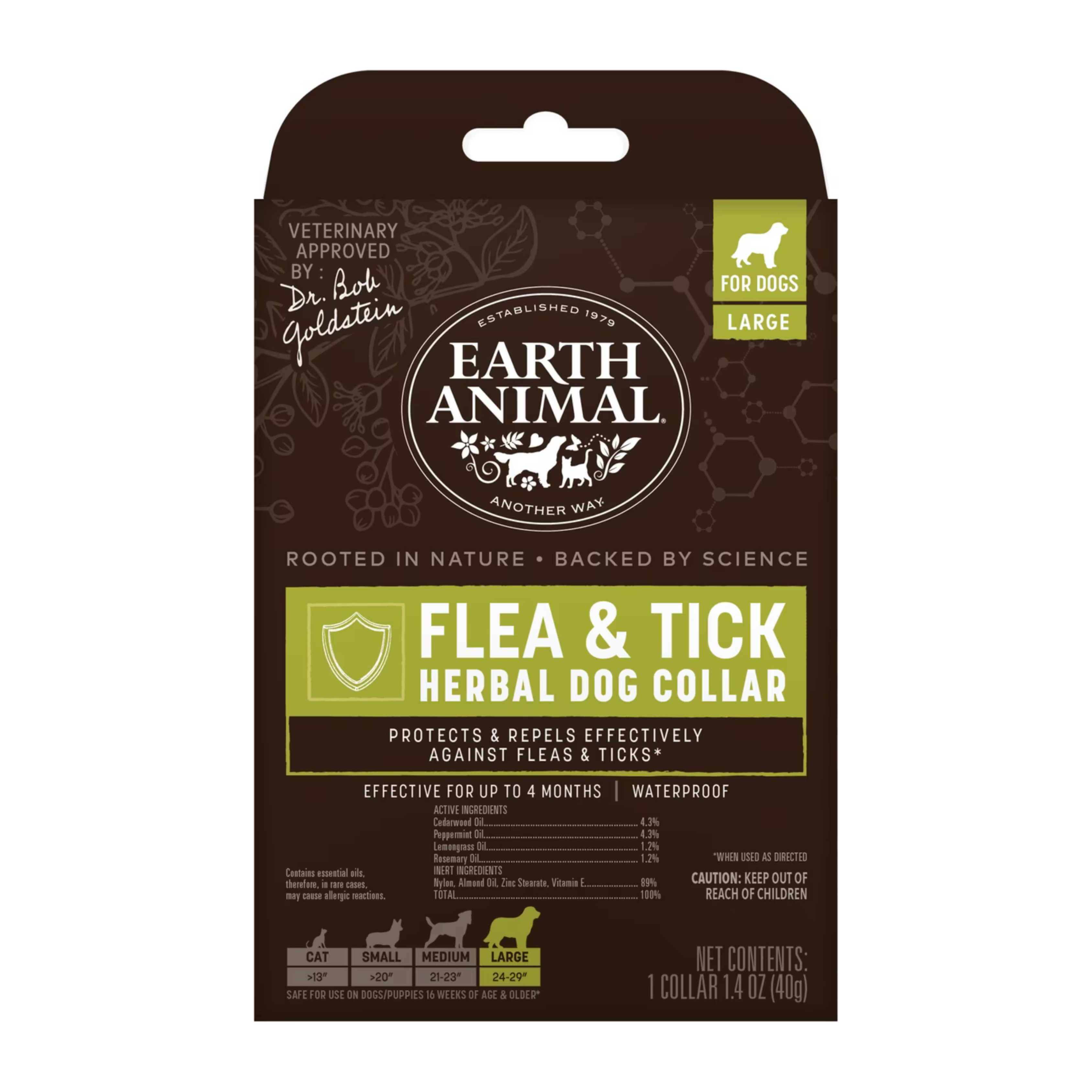 Earth Animal Herbal Flea & Tick Collar for Dogs