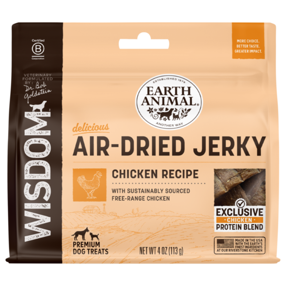 Earth Animal Wisdom Air-Dried Jerky for Dogs Chicken