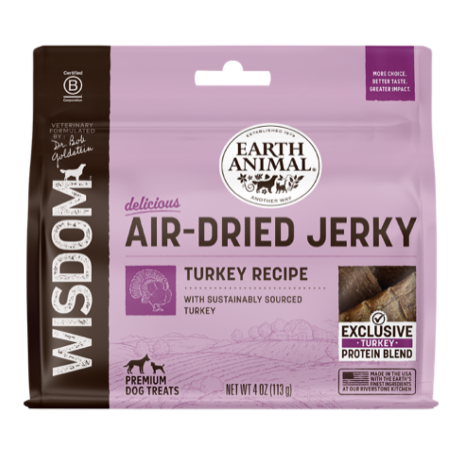 Earth Animal Wisdom Air-Dried Jerky for Dogs Turkey