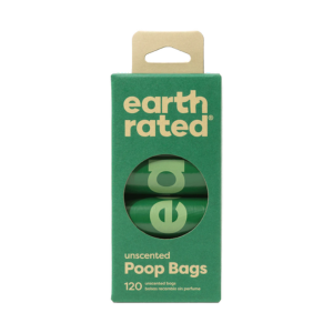 Earth Rated PoopBags Refill Pack 8 Rolls, 120ct Unscented