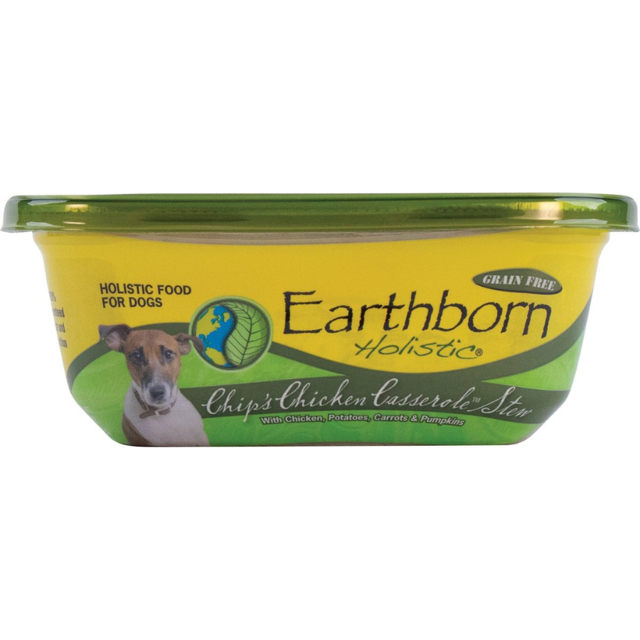 Earthborn Holistic Chip's Chicken Casserole Stew Grain-Free Natural Moist Dog Food, 9-oz - Mutts & Co.
