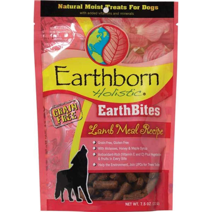 Earthborn Holistic EarthBites Lamb Natural Moist Treats For Dogs 7.5oz