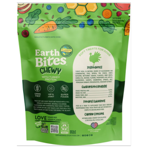 Earthborn Holistic Grain Free EarthBites Turkey Soft & Chewy Treats For Dogs 7oz - Mutts & Co.