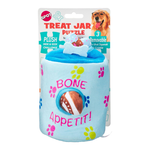 Ethical Pet SPOT Treat Jar Dog Puzzle Toy, 8"