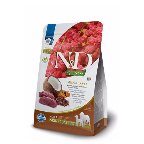 Farmina N&D Quinoa Skin & Coat Venison Medium/Maxi Dog Dry Food