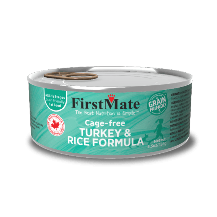 FirstMate Cage Free Turkey & Rice Formula Canned Cat Food