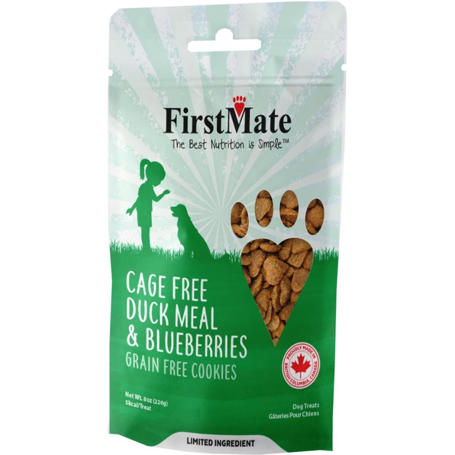 FirstMate Duck with Blueberry Dog Treats 8 oz