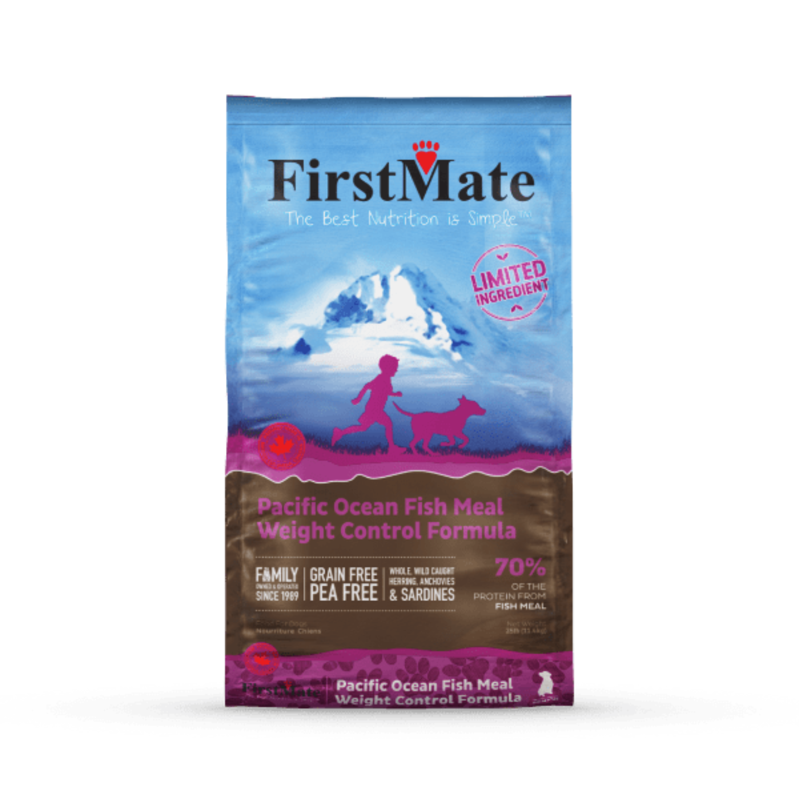 FirstMate Limited Ingredient Diet Pacific Ocean Fish Meal Weight Control Dog Food