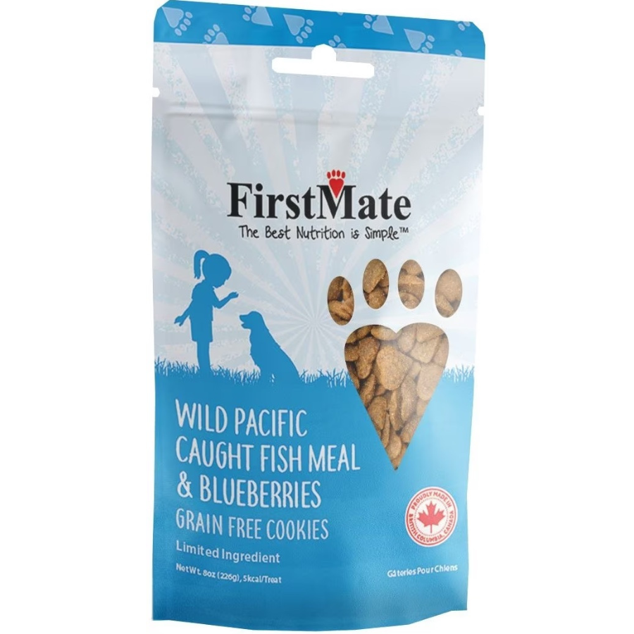 FirstMate Wild Pacific Caught Fish & Blueberry Dog Treats, 8 oz