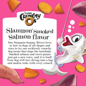 Fromm Crunchy O's Slammon Salmon Dog Treats, 6-oz bag - Mutts & Co.
