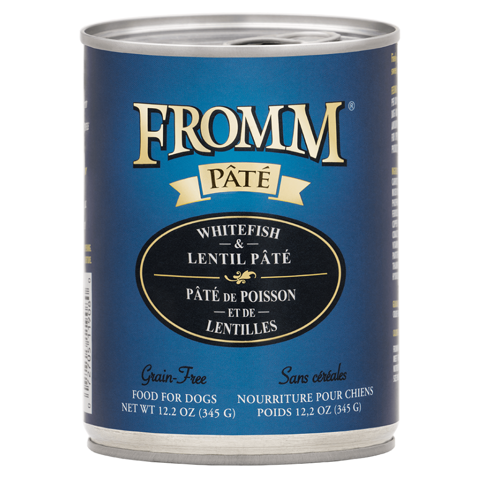 Fromm Whitefish & Lentil Pate Canned Dog Food 12.2oz