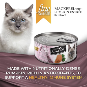 Fussie Cat Fine Dining Mousse Mackerel With Pumpkin Wet Cat Food, 2.47-oz - Mutts & Co.