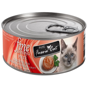 Fussie Cat Fine Dining Pate Sardine with Chicken Entree in Gravy Wet Cat Food, 2.82-oz - Mutts & Co.