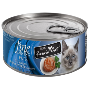 Fussie Cat Fine Dining Pate Tuna With Shrimp in Gravy Wet Cat Food, 2.82-oz