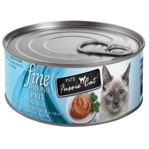 Fussie Cat Fine Dining Pate Tuna With Vegetables in Gravy Wet Cat Food, 2.82-oz