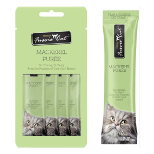 Fussie Cat Mackerel Puree Cat Treats, 2 oz - Mutts & Co.