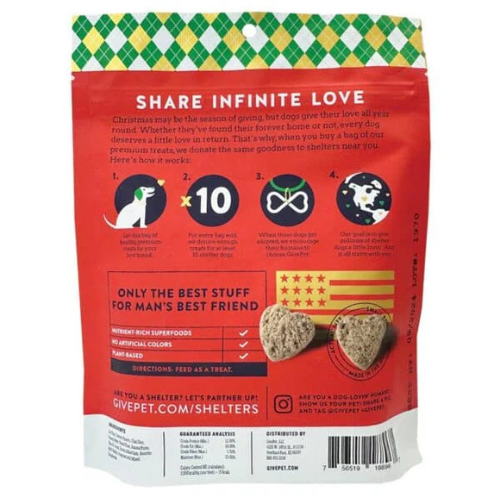 GivePet Muttcracker Peanut Butter & Banana & Carob Dog Treats, 6 oz