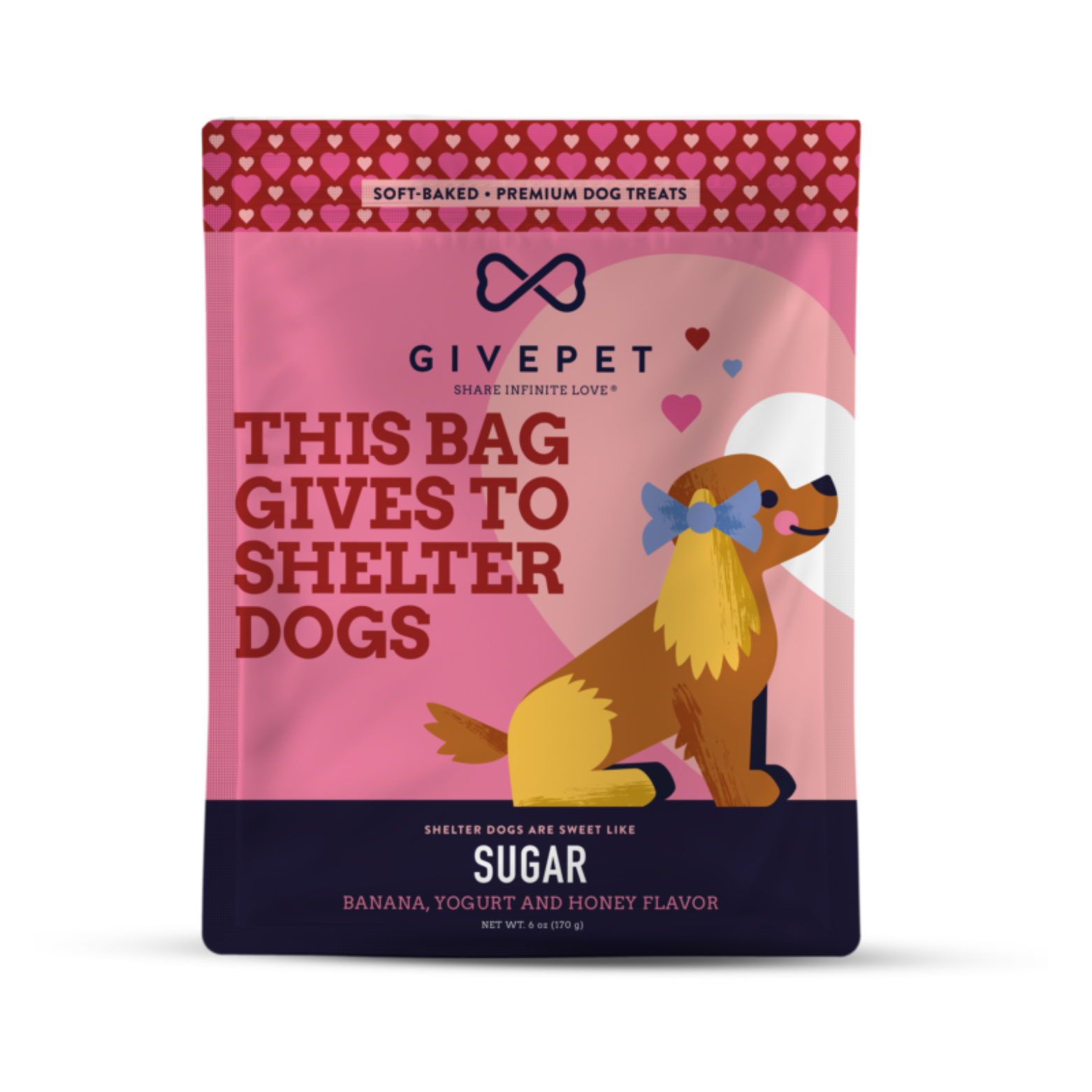 GivePet Valentine's Sugar Soft-Baked Dog Treats, 6oz
