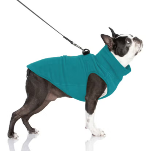 Gooby Half Zip-Up Fleece Vest Turquoise - Mutts & Co.