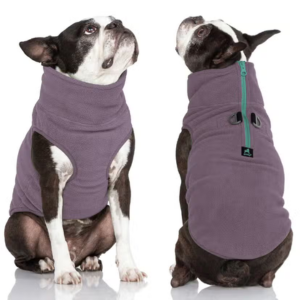 Gooby Half Zip-Up Fleece Vest Violet - Mutts & Co.