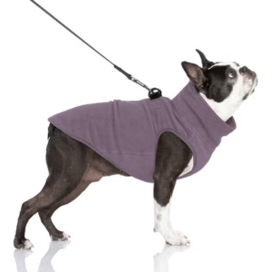 Gooby Half Zip-Up Fleece Vest Violet - Mutts & Co.