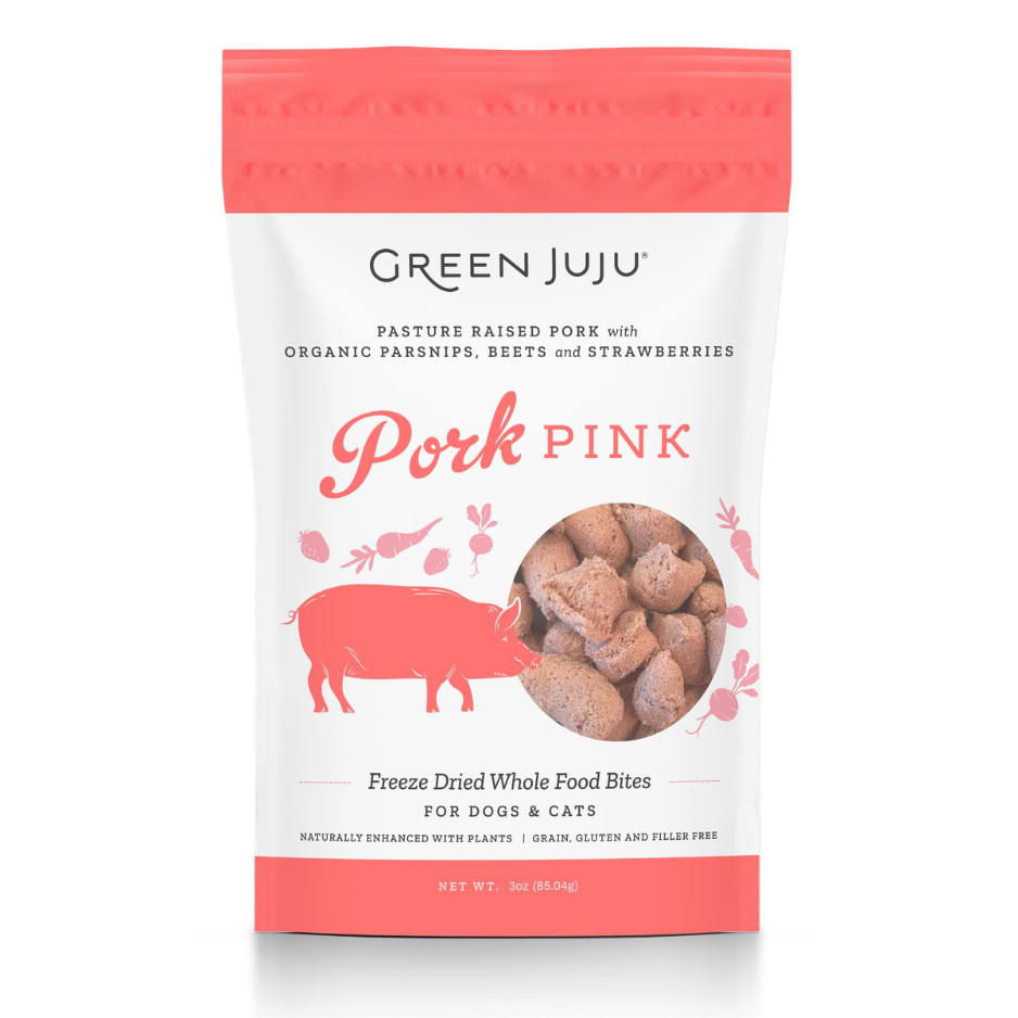 Green Juju Freeze-Dried Pork Bites Topper Dog & Cat Treats