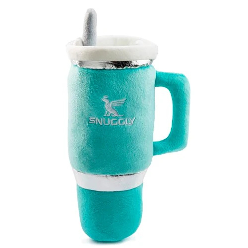 Haute Diggity Dog Snuggly Cup Teal Dog Toy