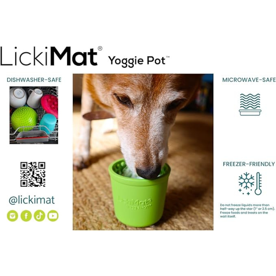 Innovative Pet Products Lickimat Yogie Mat Treat Dispenser Turquoise for Dogs