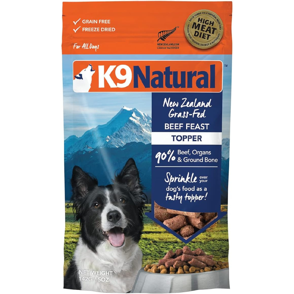 K9 Natural Dog Freeze-Dried Beef Topper 5oz
