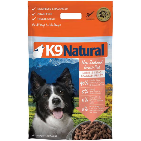 K9 Natural Lamb & King Salmon Feast Raw Grain-Free Freeze-Dried Dog Fo