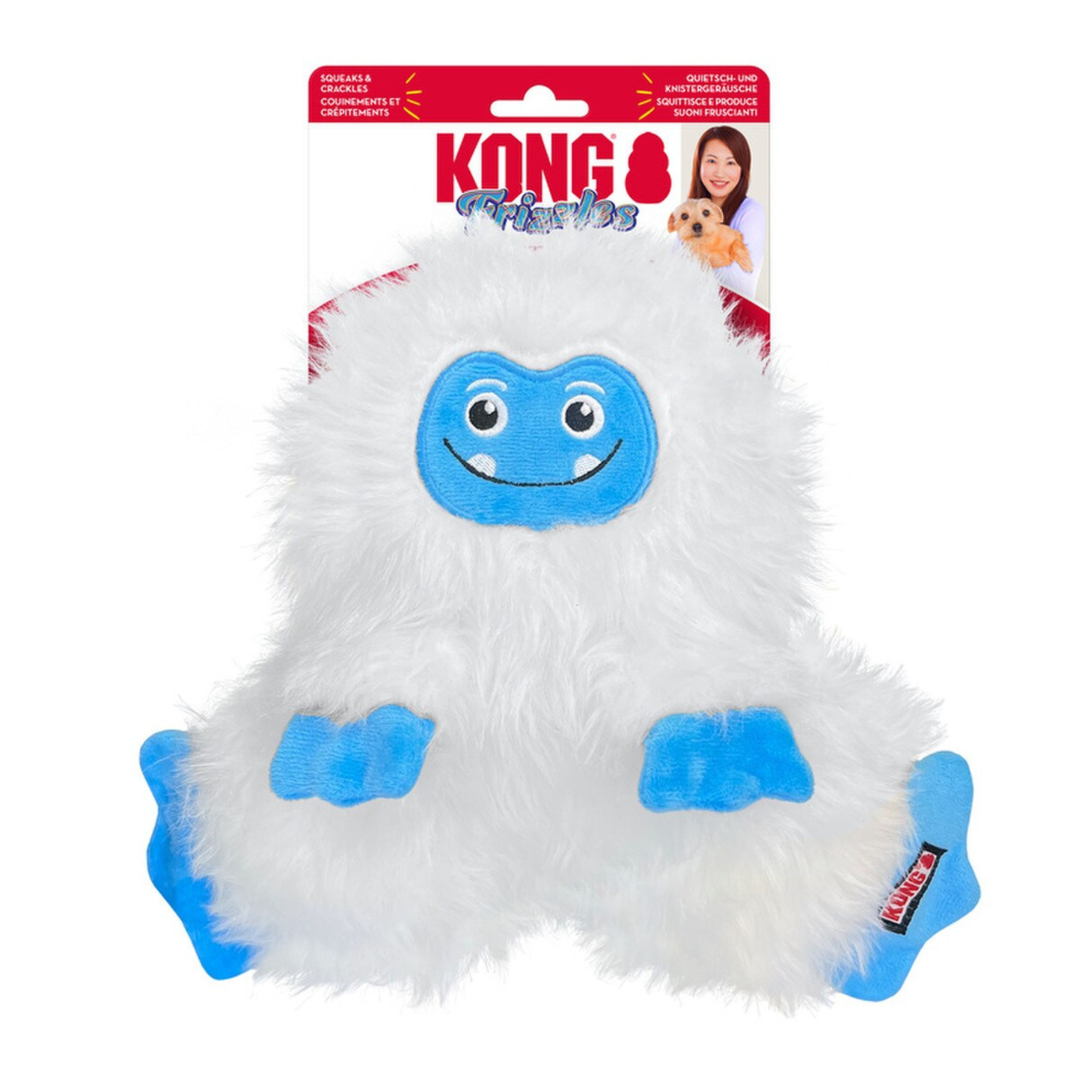 KONG Holiday Frizzles Yeti Dog Toy