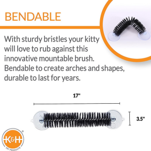 K&H Pet Products EZ Mount Self-Grooming Brush For Cats Black - Mutts & Co.