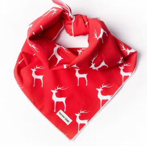 Kendall Wags The Red Reindeer Holiday Dog Bandana - Mutts & Co.