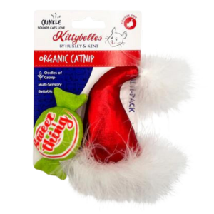Kittybelles Santa Hat & Sweet Thing Candy 2PK Cat Toy - Mutts & Co.